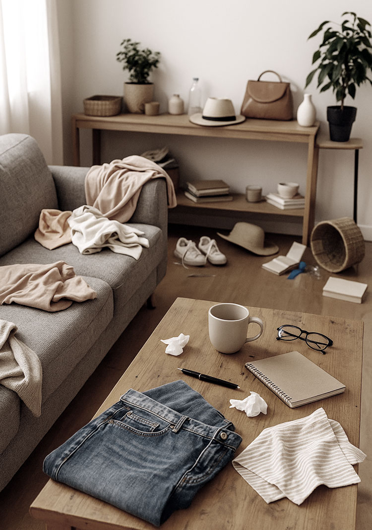 Chaos im Wohnzimmer